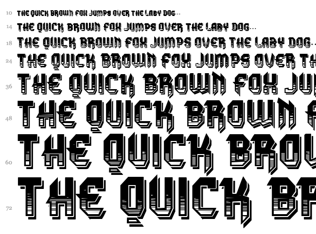 VTKS Dura 3d font waterfall